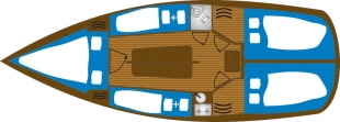 Antila 27 FAMILY - Jamajka – Yacht-Grundriss (Kabinenaufteilung)